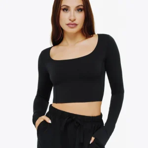Top Square Manches Longues - Black