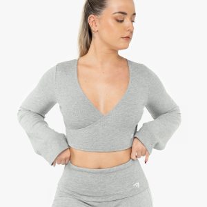Top Wrap Manches Longues  - Marl