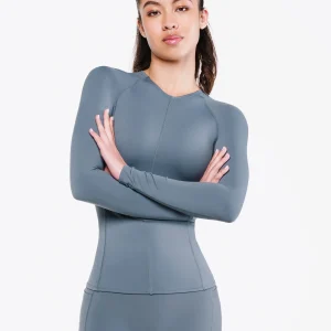 Top Power Manches Longues - Blue Fog