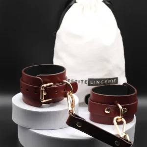 Menottes Rouge - Paire & Lien détachable