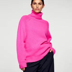 Pull Col Roulé Oversize (H25 / FEMME / Cosmic Pink)