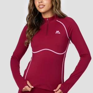 Accolade 1/4 Zip - Dark Crimson/Rosella