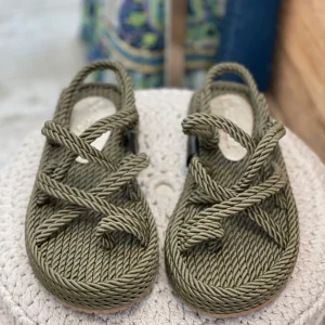 Sandales cordes ÉVASION Kaki