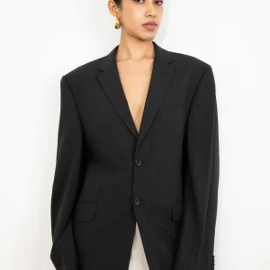 Blazer Corset Marron à rayures