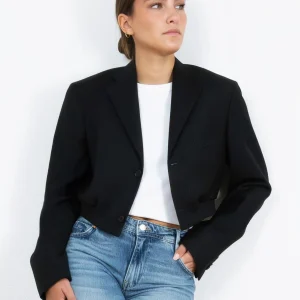Blazer Bomber Noir à rayures
