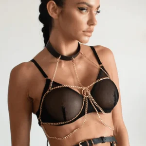 Aphrodite - Harnais à Chaînes Dorées