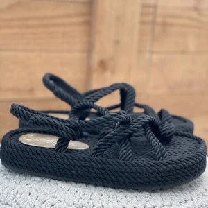 Sandales cordes ÉVASION Noires