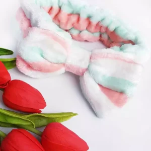 Bandeau en peluche avec nœud