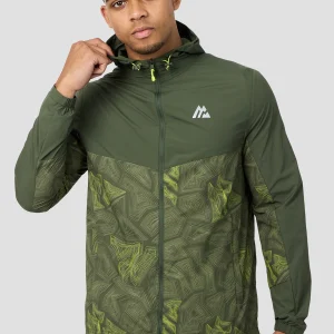 Geo M Print Windbreaker - Elm
