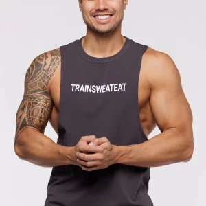 DEBARDEUR DROP ARM RELAXED - ANTHRACITE