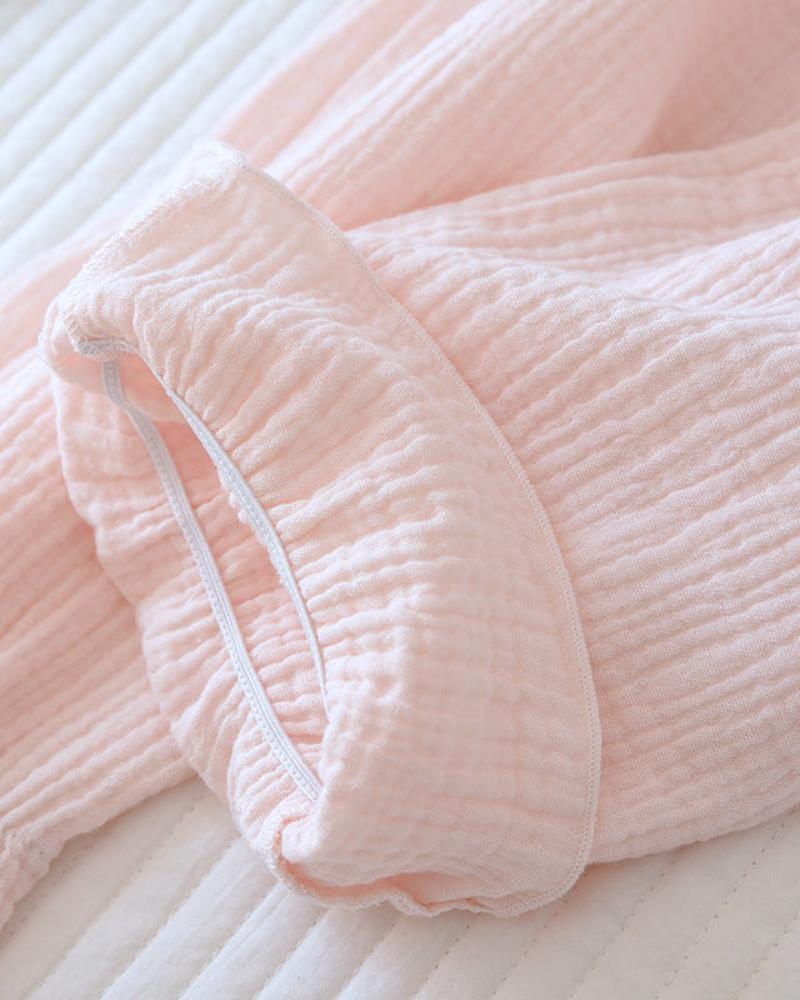 Pantalons longs en mousseline avec volants – Image 4