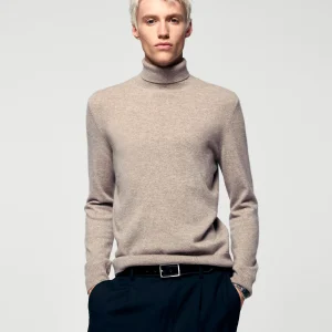 Pull Col Roulé (H25 / HOMME / Taupe Chiné)