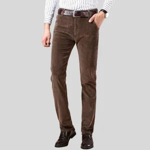 Pantalon Velour Marron Homme