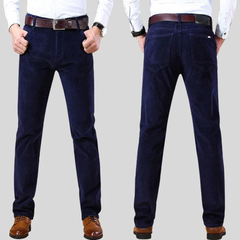 Pantalon Velours Bleu Marine Homme – Image 3