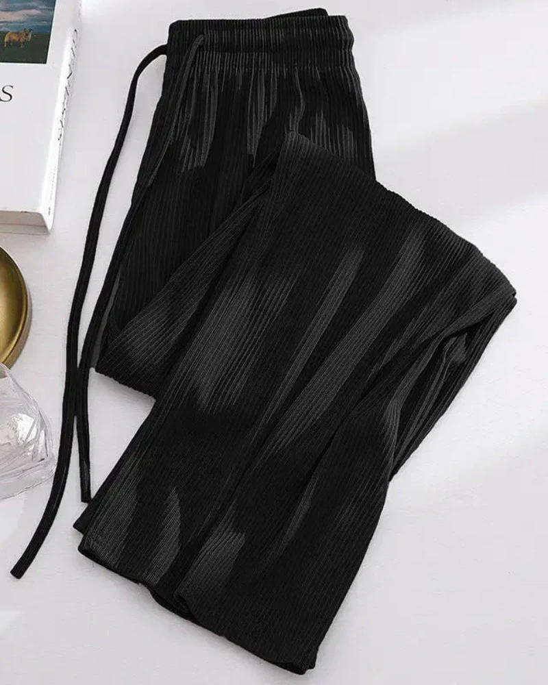 Pantalons longs confortables à jambes larges – Image 9