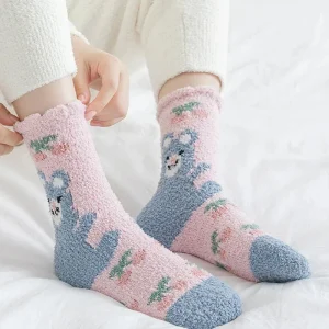 Chaussettes longues chaudes et pelucheuses