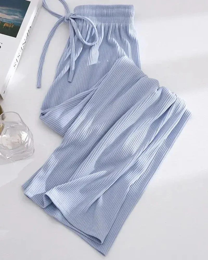 Pantalons longs confortables à jambes larges