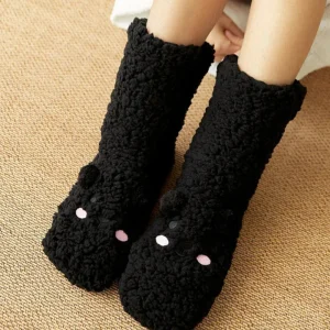 Chaussettes en peluche ours