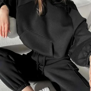 Ensemble de survêtement ample avec capuche