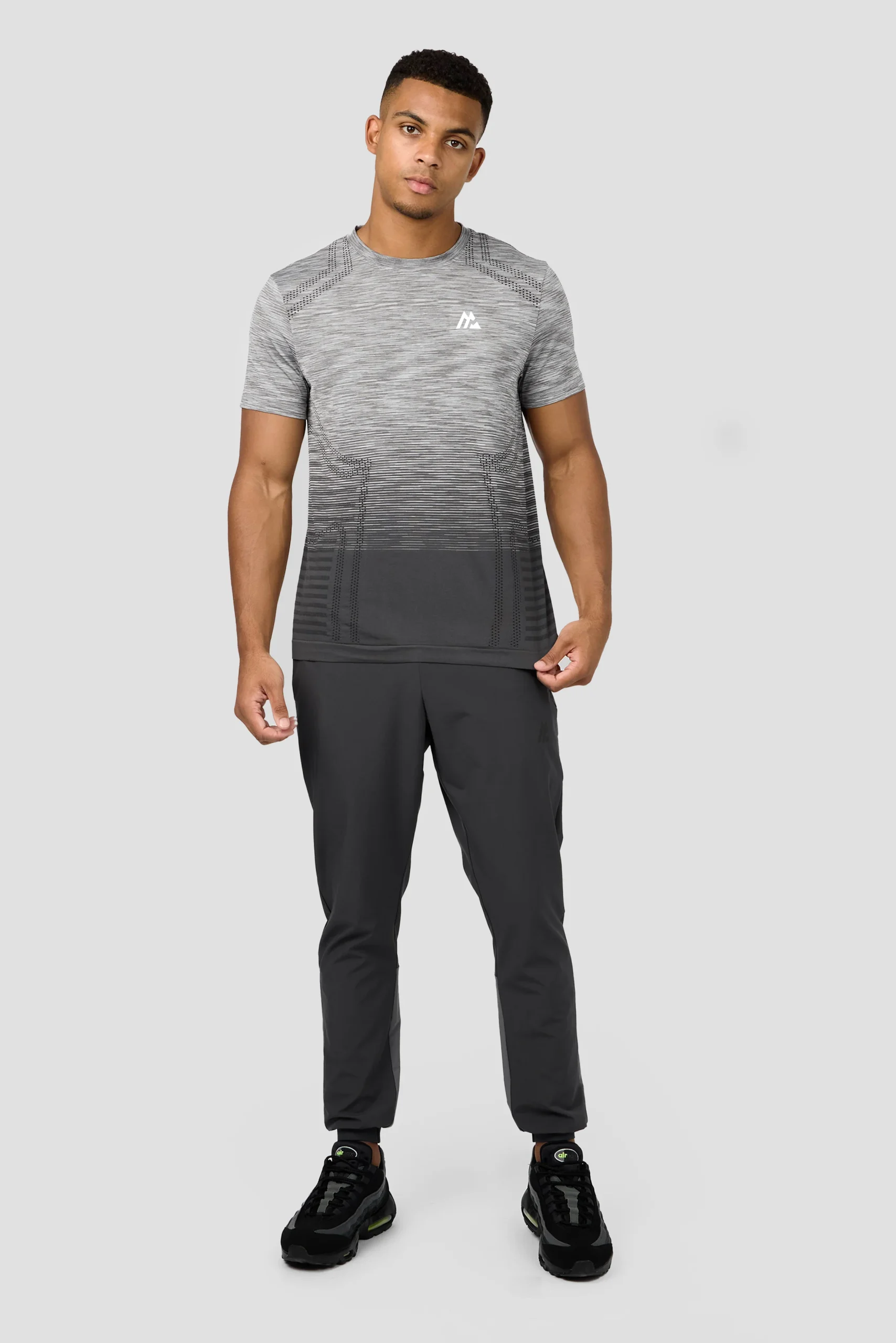 Vector Seamless T-Shirt - Grey/Black – Image 3