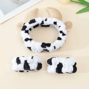 Bandeau en peluche avec motif vache