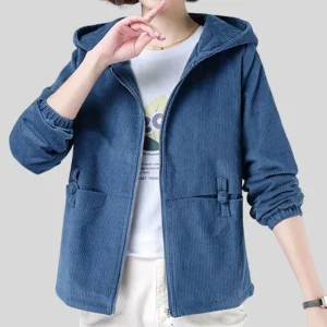 Veste Bleu Velours Femme