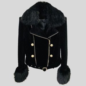 Veste Matelassée Velours Femme