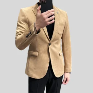 Veste Velours Camel Homme