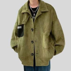 Veste Velour Verte Homme