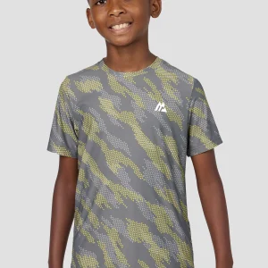 Boys Thera T-Shirt - Cement Grey/Platinum Grey/OG Neon