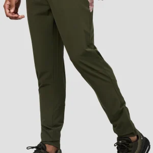 Trail Panel Running Pant - Khaki/Pink/Red