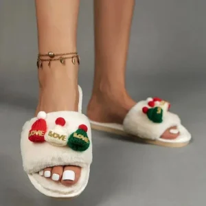 Chaussons moelleux à motif de Noël