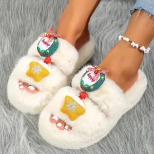 Chaussons moelleux à motif de Noël