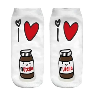 Chaussettes courtes à motif Nutella