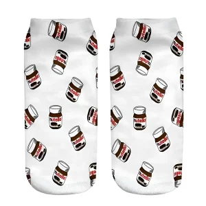 Chaussettes courtes à motif Nutella