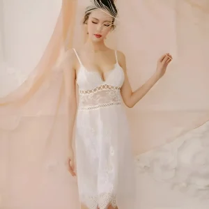 Robe de nuit de mariée longue