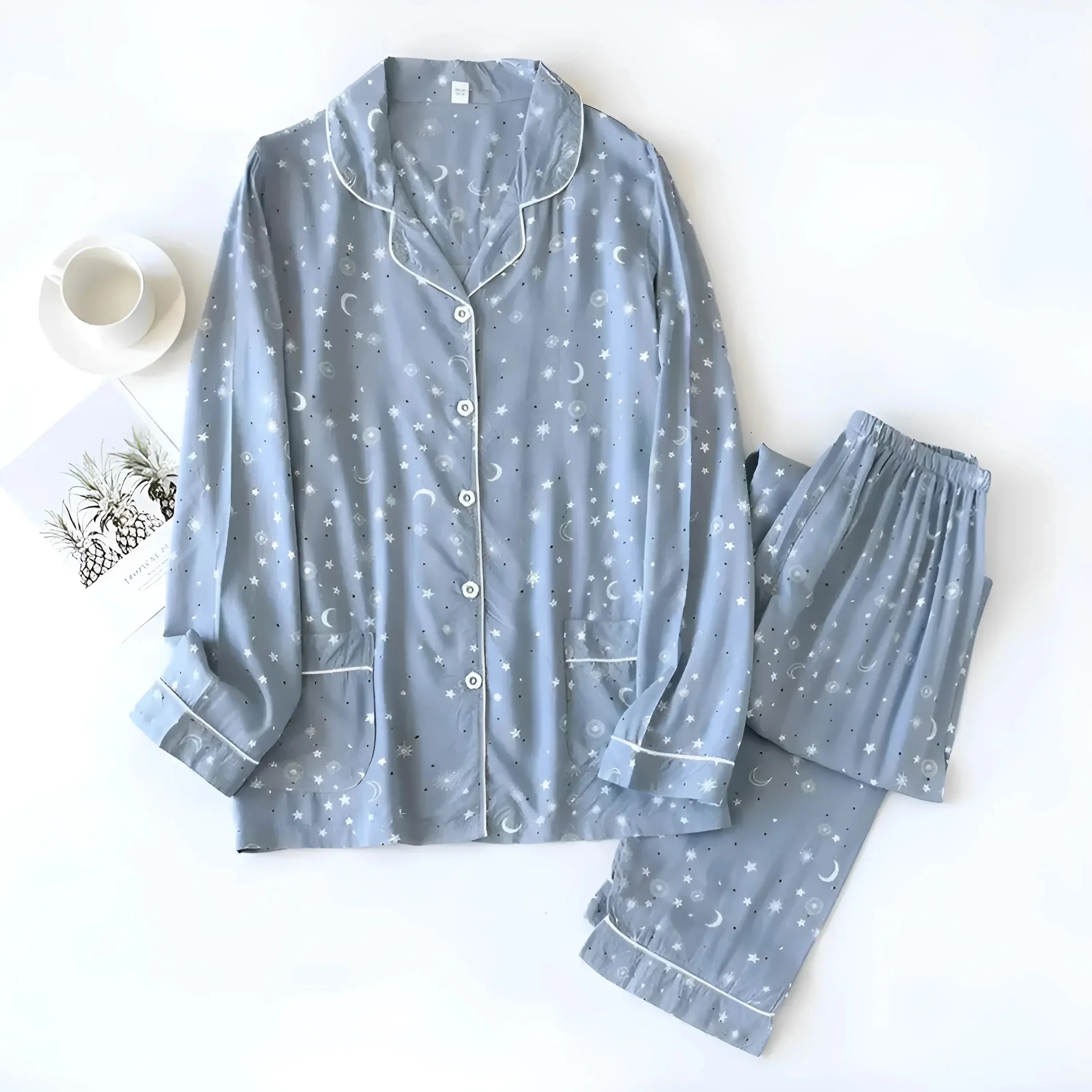 Ensemble de pyjama long avec motifs – Image 2