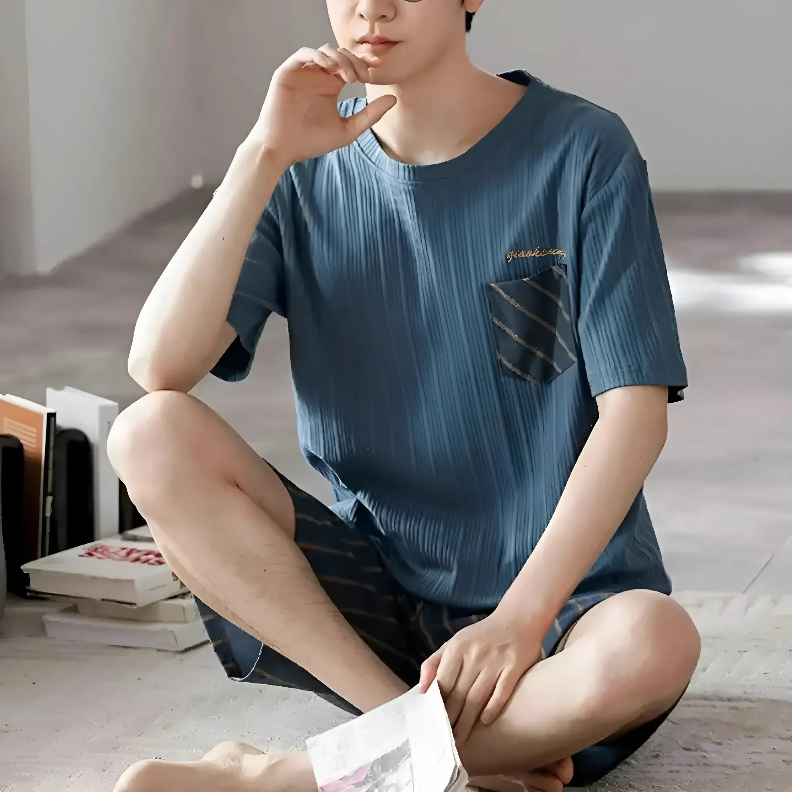 Pyjamas courts pour hommes – Image 4