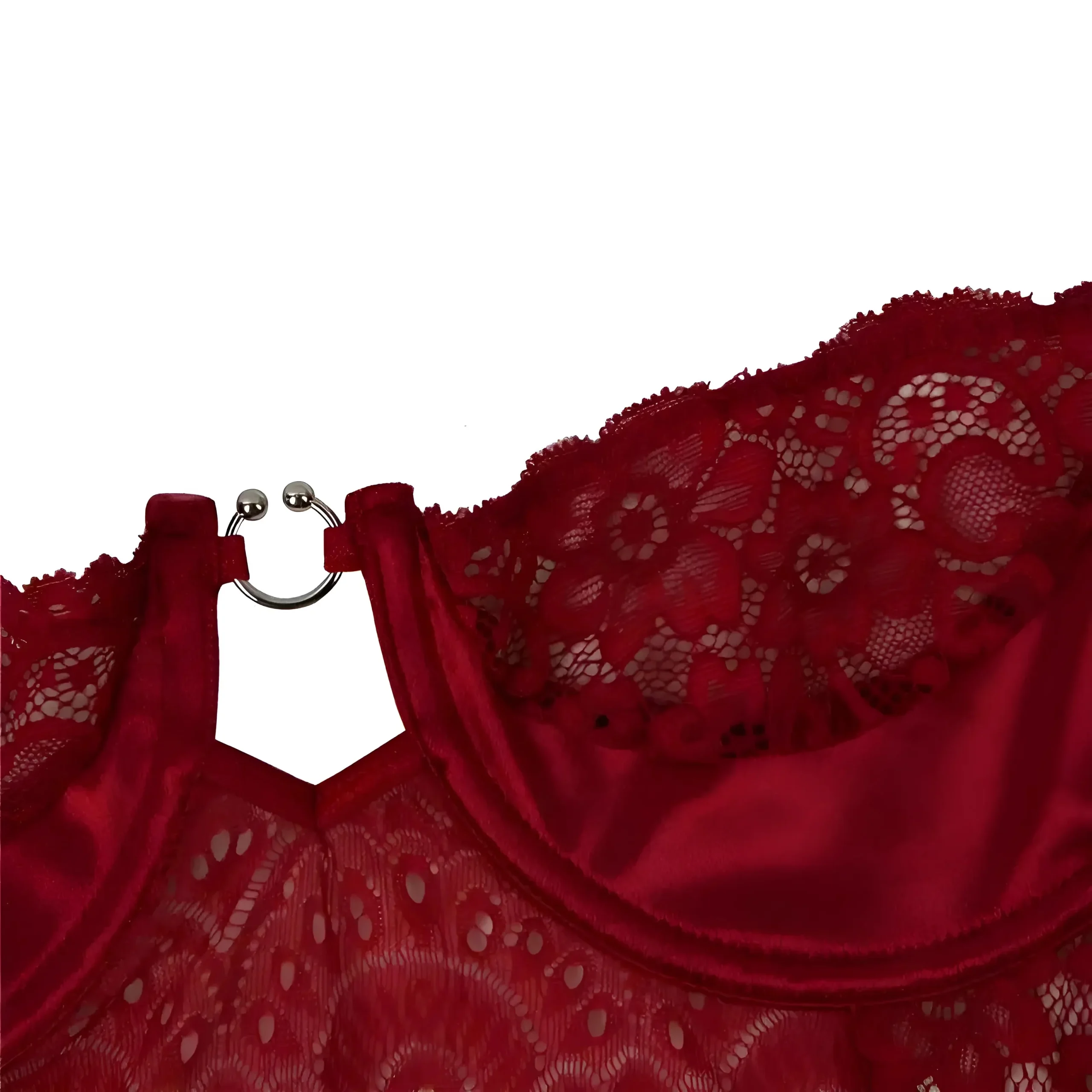 Body en dentelle grande taille avec ceinture à la taille – Image 9