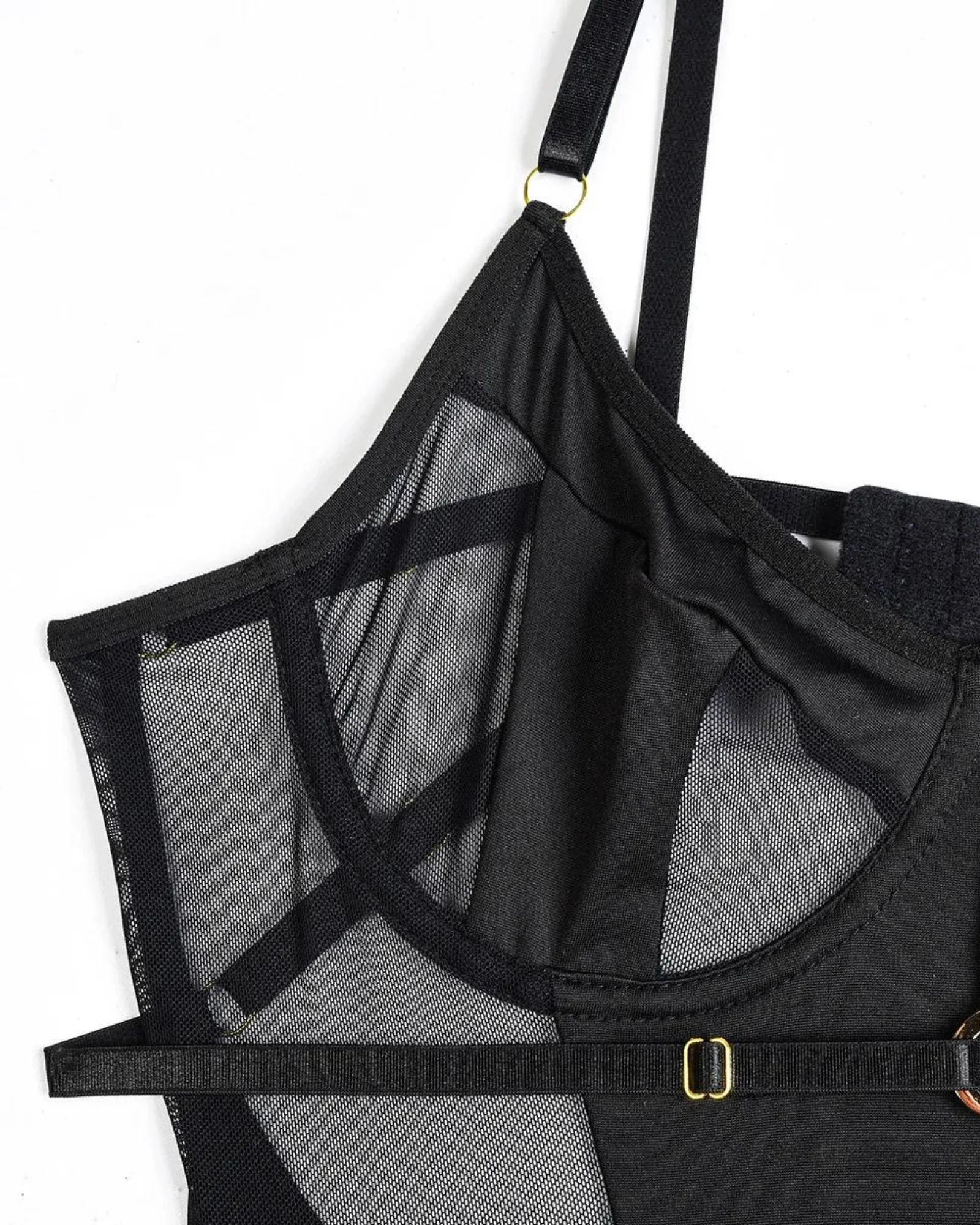 Body avec des bretelles réglables et des fermetures métalliques – Image 8