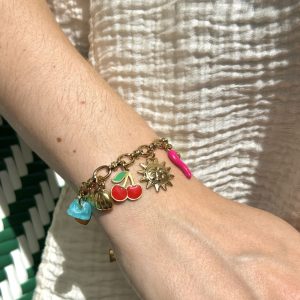 BRACELET BRELOQUE SOLEIL ET ANANAS - TRISTAN