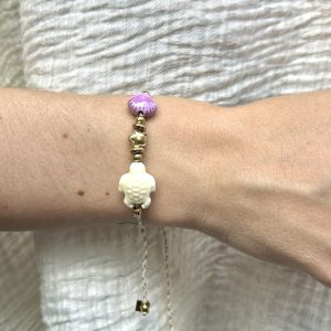 BRACELET CORDON - TORTUE ET COQUILLAGE - GIACOMO