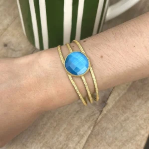 BRACELET LAITON ET PIERRE TURQUOISE - IVAN