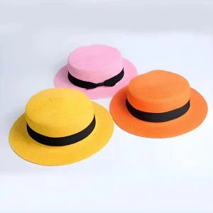 Chapeau de plage avec ruban noir