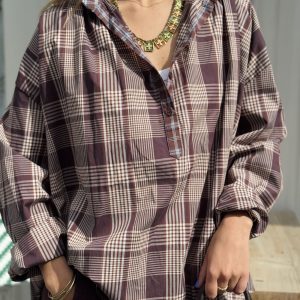 CHEMISE ECOSSAISE - CHOCOLAT - ENEA