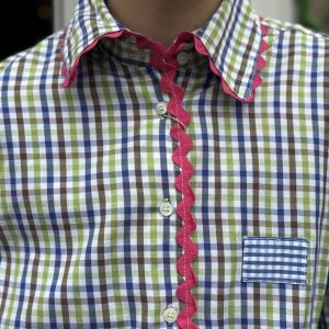 CHEMISE ENSEMBLE CREATION - CARREAUX ANIS - JUDHIT