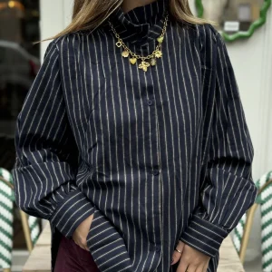 CHEMISE RAYÉE MARINE - ELISABETH