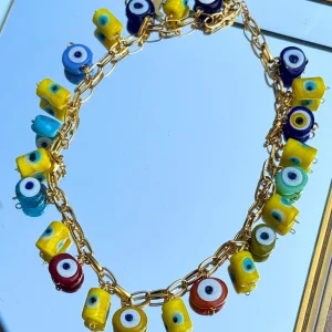 COLLIER KCHOUSH MAMIE COLETTE CHARMS OEIL GREC