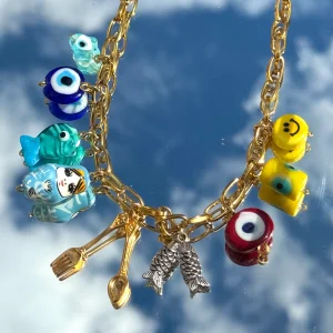 COLLIER KCHOUSH MAMIE COLETTE 9 CHARMS PROSPERITE ET ABONDANCE