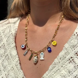 COLLIER MAMIE COLETTE 7 CHARMS GUERISON  & ABONDANCE